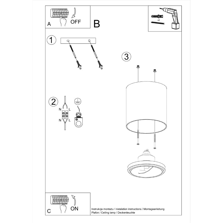 Tiube | Ceiling lamp | White