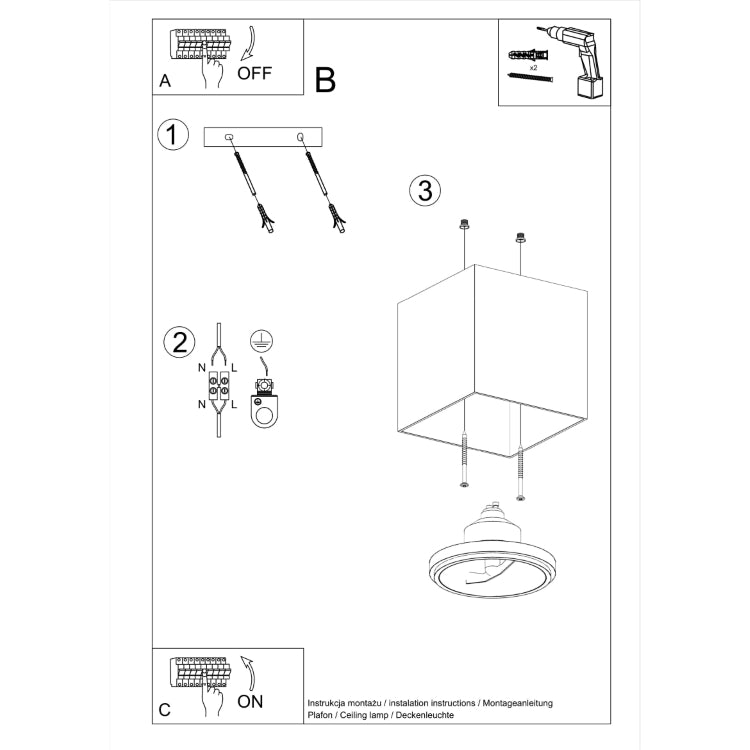 Blake | Ceiling lamp | Black